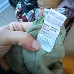 Cut Loose Olive Green Floral Linen Tunic Dress Size M Photo 2