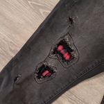 Judy Blue  Black Skinny Fit Distressed Buffalo Red Plaid Jeans Size 18W Photo 4