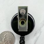 Black White Clip On Retractable School Work Badge ID Holder Photo 3