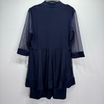 R & M Richards Navy Blue Dress with Rhinestones & Sheer Cardigan Formal Wedding Size 12P Photo 9