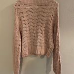 Urban Outfitters Light Pink Lace Sweater Photo 3