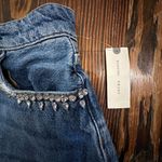Pilcro ANTHROPOLOGIE rhinestone embellished Denim Blue Women's Shorts Photo 3