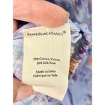 Love Shack Fancy  Floral Ruffle Popover Crop Blouse Top Purple/Blue Women's Size XS Photo 5