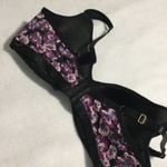 Jessica Simpson  Floral Lace Bra Purple Pink Underwire Full Coverage Women's 42C Photo 3