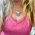 Abalone Shell Sterling Silver Necklace Popcorn Chain Purple Photo 2