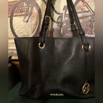 Michael Kors Black Tote Bag with Gold Accents Photo 0