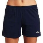 ASICS Shorts Athletic Navy Blue Medium Women Sport Running Gym Exercise Workout Photo 1