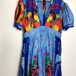 Carolina Constas Greta Midi Dress Frutas Womens Blue Large Photo 4