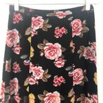 Dark Floral Maxi Skirt Chiffon Front Slits Romantic Coquette Dark Fairy Event Black Photo 2