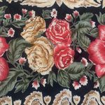 Vintage 90s Dress Black Red Rose Floral Scoop Neck Short Sleeve Maxi Petite 8 Size 8P Photo 7