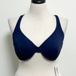 Kechika Navy Blue Convertible Straps Underwire No Padding Bikini Top NWT 34D Size undefined Photo 0