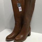 Universal Threads Universal Thread Womens Brown Leather Side Zip Block Heel Boots Size 6.5 Photo 0