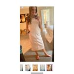 Levi's  Beige Light Pink Square Neck 100% Cotton Hendrix Denim Dress Size Medium Photo 9