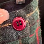 Vintage 70s Parsons Place Tartan Wool Plaid Saddle Skirt Blue Size 18 Photo 3