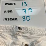 Paige Jeans Edgemont Denim Skinny Jeans Gold Tone Zipper White Jeans Size 24 Photo 1