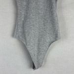 American Eagle  High Neck Waffle Knit Grey Bodysuit XS Photo 2