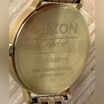 Nixon The Arrow Point It Watch Black Dial Gold-Tone Bracelet New Crystal Photo 8