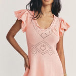 Love Shack Fancy  Fresno Crochet Knit Strawberry Mini Dress Photo 0