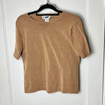 Pendleton Vintage Women's Brown Silk Blend Knit Short Sleeve Top Size Large Photo 0