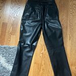 Abercrombie & Fitch Black Jean/Leather Pant Photo 4