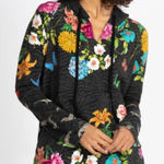 Johnny Was Blooming Breeze Pullover Hoodie Camo Grey Black Sz XS Boho Casual EUC Photo 0