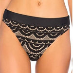 PilyQ New. black lace high rise waisted bikini bottom. Size small Photo 0