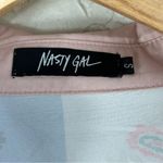 Nasty Gal | Oversized Bandana Print Satin Shirt Size S Photo 6