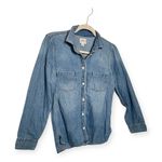 J.Crew  Blue Chambray Denim Shirt Classic Preppy Boho Western Button-Down 4 Photo 1
