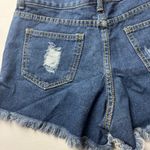 Cute and Trendy Summer Style Women's Denim Distressed Blue Shorts Size M Photo 2