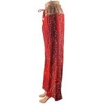 Free People Women's Red Paisley High Waisted Palazzo Wide Leg Trousers Pants XS Photo 2