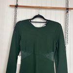 Babaton NWT Scarab Green Fluoresce Long sleeve Mesh Cutout Mini Dress Size 2 Photo 2