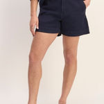 Everlane ‎ The Utility Short Organic Cotton Twill High Rise Navy Blue Size 2 Photo 0