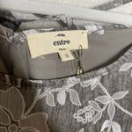 Entro  Floral Sleeveless Tiered Peplum Tank Top Gray Small Layered Criss-Cross Photo 2