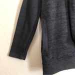 Athleta Cardigan Hoodied Dark Heather Gray Open Front Hooded Long Sleeve Sweater Photo 3