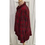 Habitat ‎ Women's Button Up Shirt Size Medium Red Scotch Tartan Plaid Boho Artsy Photo 4