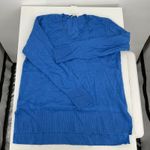 Style & Co Style Co Ribbed Pullover Sweater Palace Blue V Neck Long Sleeve Women's Large Photo 3