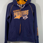 NHL Nashville Predators Women Navy Graphic Full Zip Hoodie Size M Size M Photo 0
