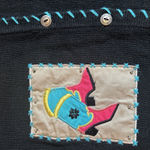 Susan Graver Vintage  1X XL Cardigan Sweater Western Boots Hat Cactus Horseshoe Photo 2