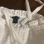 MODA INTERNATIONAL 100% COTTON SUNDRESS W/REMOVABLE STRAPS EYELET FLOWY White Photo 7