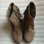 breckelle's Breckelle’s Fringe faux Suede Ankle Boots - tan Photo 1