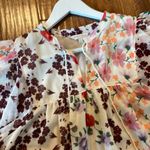 Lucky Brand  floral flowy short sleeve blouse size small Photo 8