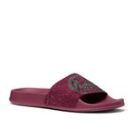 Michael Kors New! Studded MK Logo Gilmore Slide Sandals Shoes Dark Berry Photo 1