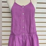 Free People  Desert Days Mini Pleated Dress Dramatic Orchid Cotton Large NWT Photo 6
