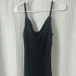 Topshop  Black Satin Midi Dress Photo 1