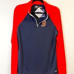 MLB Boston Red Sox Ladies 1/4 Zip Pullover Sz L NWT Navy Blue w/ Chest Logo Size L Photo 1