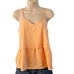 Olive & Oak Women's Peplum Cami Top – Melon Orange, Size XS, Photo 1