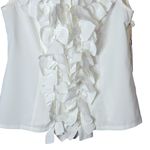 Altar'd State Altar’d State White/Ivory Sleeveless Blouse Ruffle Bow Bodice NWT Medium AT5387 Photo 3