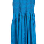 LA LIGNE women's Vivian Blue Smocked Bodice‎ Tiered Maxi Dress size XXL Photo 0