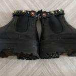 Kurt Geiger SAWYER WOMENS BLACK EMBELLISHED LEATHER SLIP ON CHELSEA BOOTS SIZ 37 Photo 2