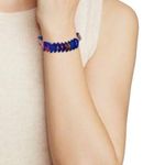 ALEX AND ANI new ꥟ Deity Wrap Glass Bead Bangle Bracelet ꥟ River ꥟ Deep Blues ꥟ Photo 0